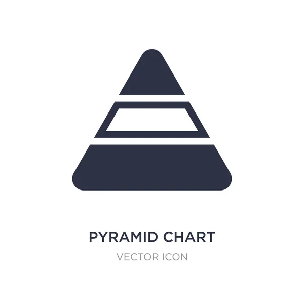 Icono gráfico pirámide sobre fondo blanco. Elemento simple illustrat — Vector de stock