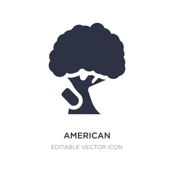 Иконка американского роговичного дерева на белом фоне. Простой элемент — стоковый вектор