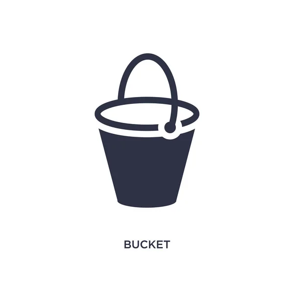 Bucket icon on white background. Simple element illustration fro — Stock Vector