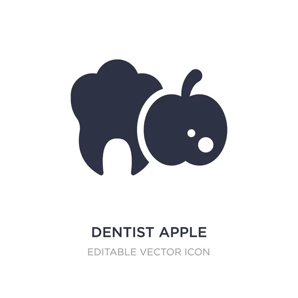 Ícone de maçã dentista no fundo branco. Elemento simples ilustrat — Vetor de Stock