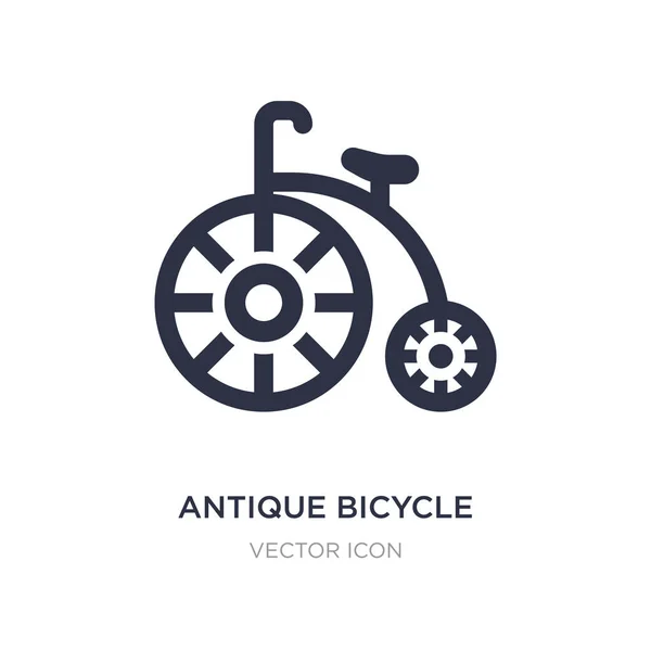 Ícone de bicicleta antiga no fundo branco. Elemento simples illustr — Vetor de Stock