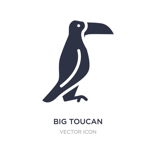 Großes Tukan-Symbol auf weißem Hintergrund. einfache Elementillustration — Stockvektor