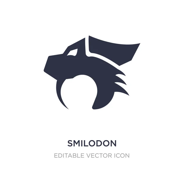 Smilodon icon on white background. Simple element illustration f — Stock Vector