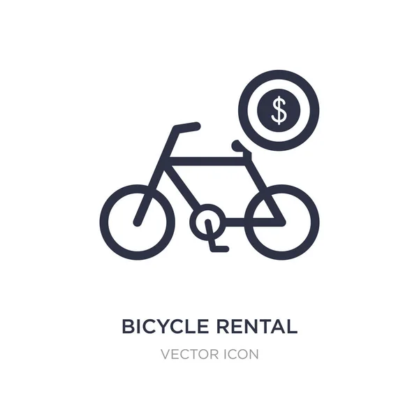 Ícone de aluguer de bicicletas no fundo branco. Elemento simples illustra — Vetor de Stock