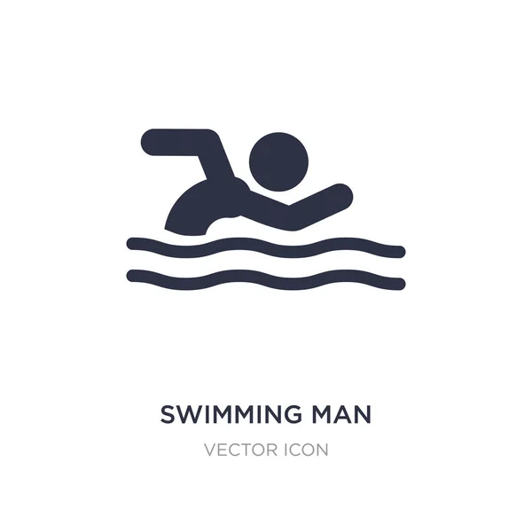 Икона плавающего человека на белом фоне. Простые иллюстрации элементов — стоковый вектор