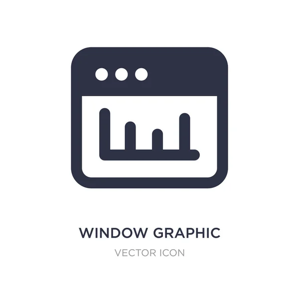 Ícone gráfico da janela no fundo branco. Elemento simples illustra — Vetor de Stock