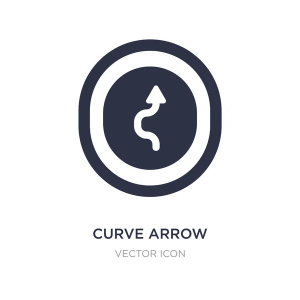 Curve arrow icon on white background. Simple element illustratio — Stock Vector