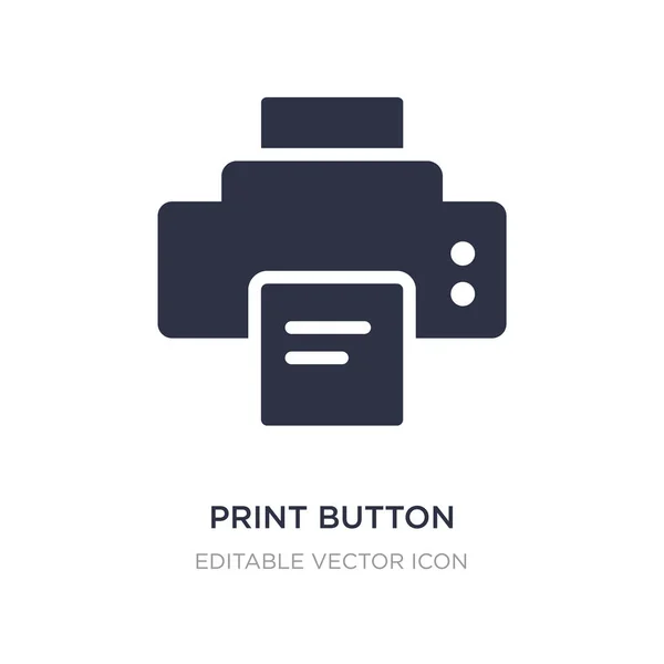 Ícone de botão de impressão no fundo branco. Elemento simples ilustrati — Vetor de Stock
