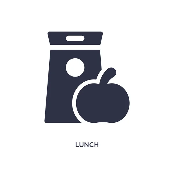 Mittagessen Symbol auf weißem Hintergrund. einfache Elementillustration aus — Stockvektor