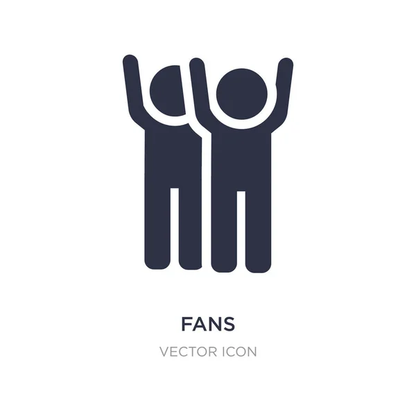 Icono de los fans sobre fondo blanco. Elemento simple ilustración de — Vector de stock