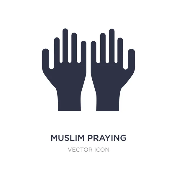 muslim praying hands icon on white background. Simple element il