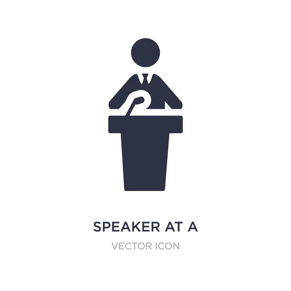Speaker at a conference icon on white background. Simple element — Stock Vector
