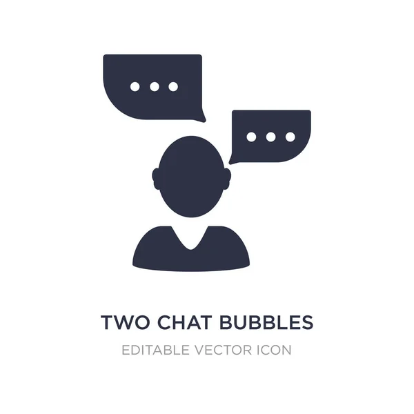 Duas bolhas de chat ícone no fundo branco. Elemento simples illust — Vetor de Stock