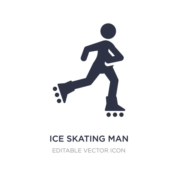 Πατινάζ στον πάγο άνθρωπος εικόνα σε λευκό φόντο. Απλό στοιχείο illustr — Διανυσματικό Αρχείο