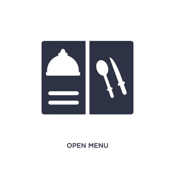 Icono de menú abierto sobre fondo blanco. Elemento simple ilustración — Vector de stock