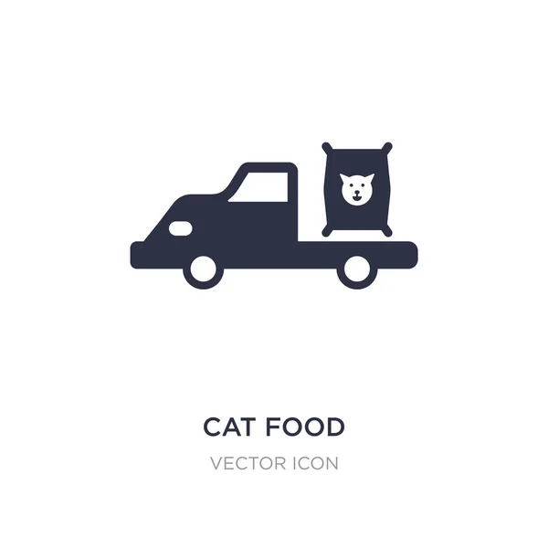 Ícone de comida de gato no fundo branco. Ilustração do elemento simples f — Vetor de Stock