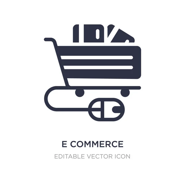 E commerce shopping cart tool icon on white background. Simple e — Stock Vector