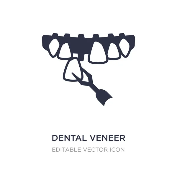 Dental veneer icon on white background. Simple element illustrat — Stock Vector