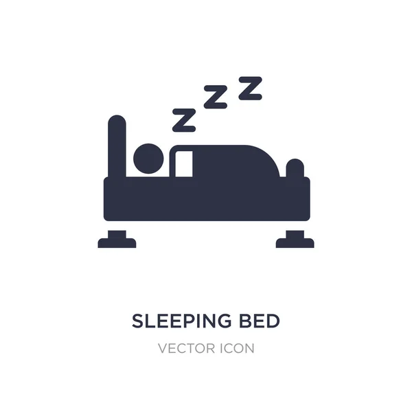 Cama de dormir icono sobre fondo blanco. Elemento simple illustrati — Vector de stock