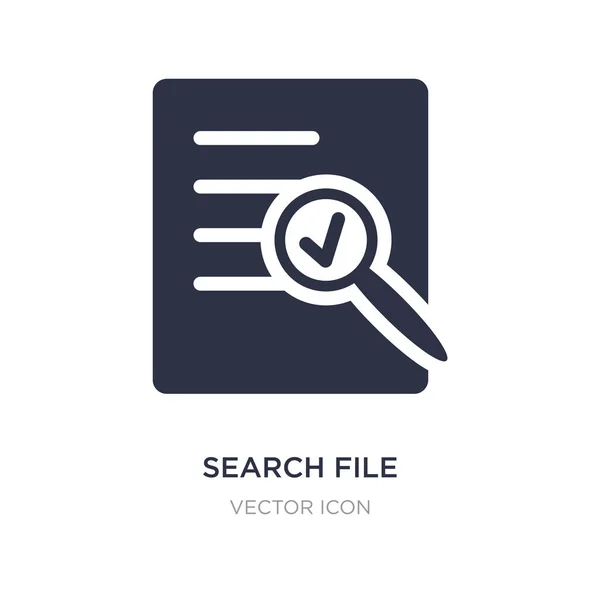 Icono del archivo de búsqueda en fondo blanco. Elemento simple ilustración — Vector de stock