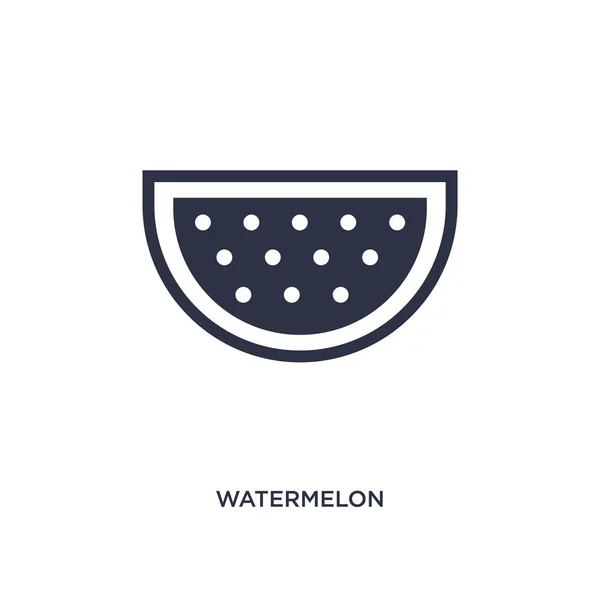 Wassermelone Symbol auf weißem Hintergrund. einfache Elementillustration — Stockvektor