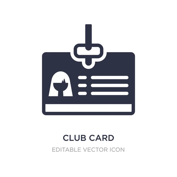 Clubkartensymbol auf weißem Hintergrund. einfache Elementillustration — Stockvektor