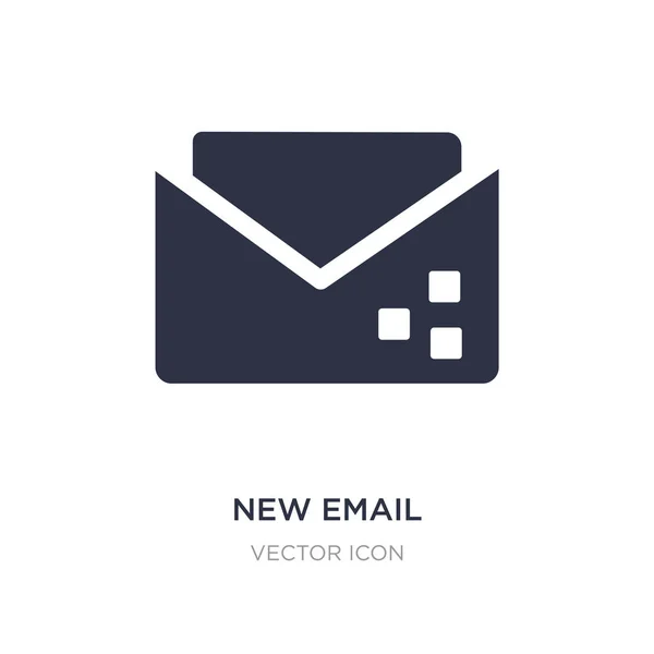 Yeni e-posta zarf simgesi beyaz zemin üzerine dolu. Basit eleme — Stok Vektör