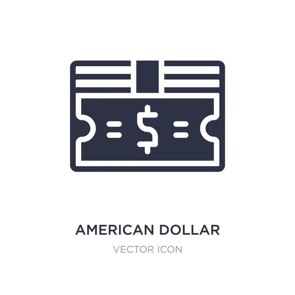 Billete de dólar americano icono sobre fondo blanco. Elemento simple il — Vector de stock