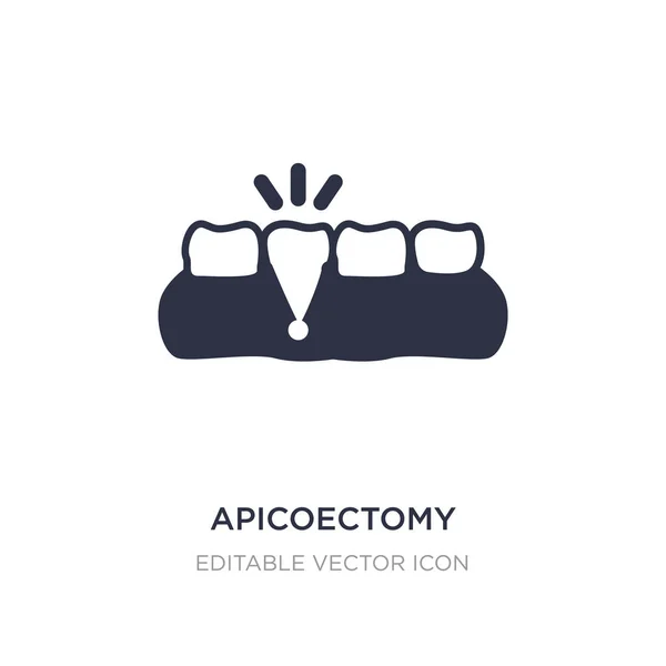 apicoectomy icon on white background. Simple element illustratio