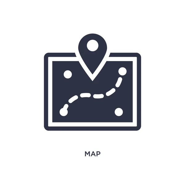 Map icon on white background. Simple element illustration from c — Stock Vector
