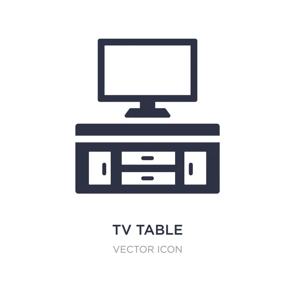 Icône de table tv sur fond blanc. Élément simple illustration f — Image vectorielle