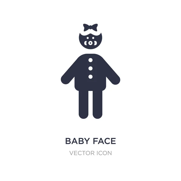 Icône de visage de bébé sur fond blanc. Illustration d'élément simple — Image vectorielle