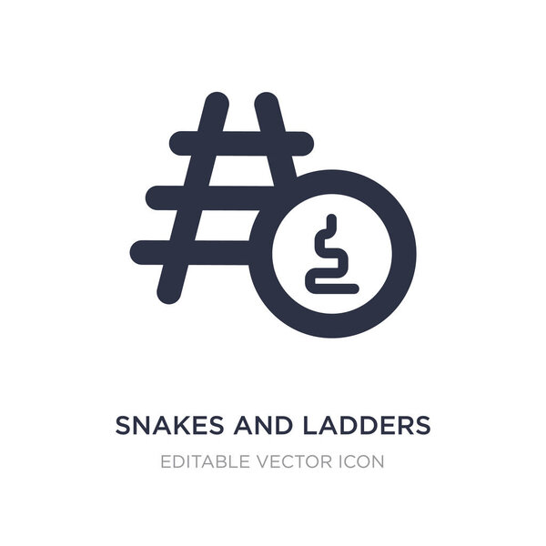 snakes and ladders icon on white background. Simple element illu