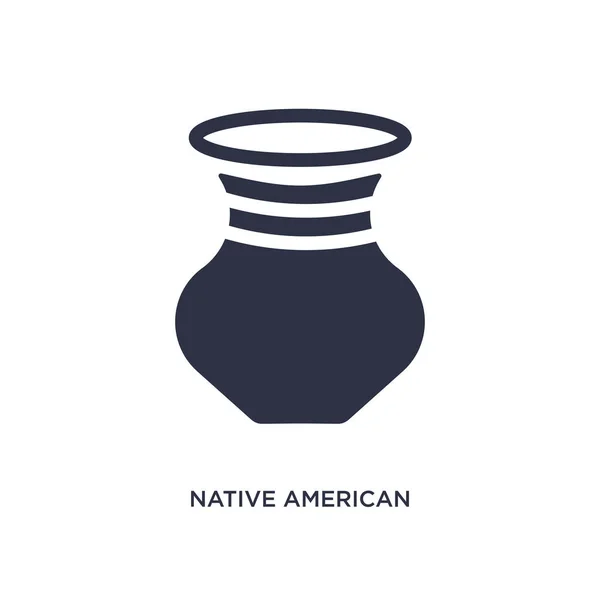 Ícone pote americano nativo no fundo branco. Elemento simples doente — Vetor de Stock