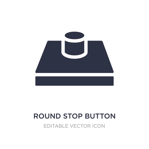 Round stop button icon on white background. Simple element illus — Stock Vector