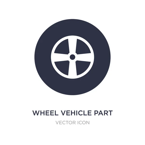 Roda ícone da peça do veículo no fundo branco. Elemento simples illu — Vetor de Stock
