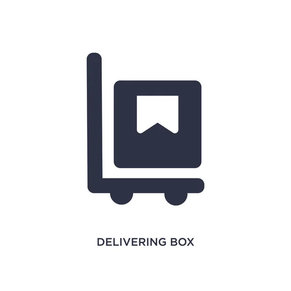 Entrega de icono de caja sobre fondo blanco. Elemento simple illustra — Vector de stock