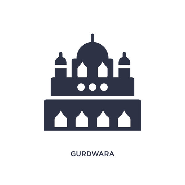 иконка Гурдвара на белом фоне. Простая иллюстрация элемента f
