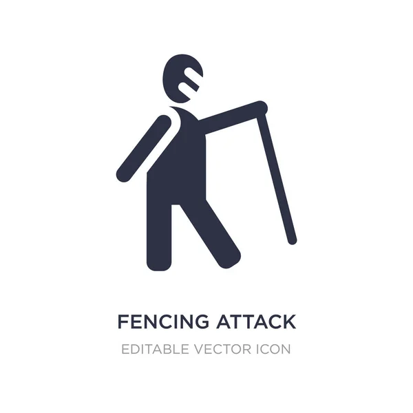 Fencing attack icon on white background. Simple element illustra — Stock Vector