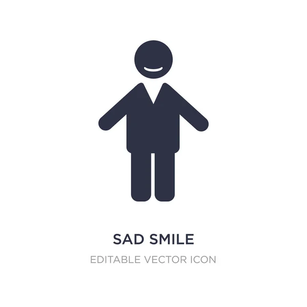 Икона грустной улыбки на белом фоне. Простая иллюстрация элементов — стоковый вектор