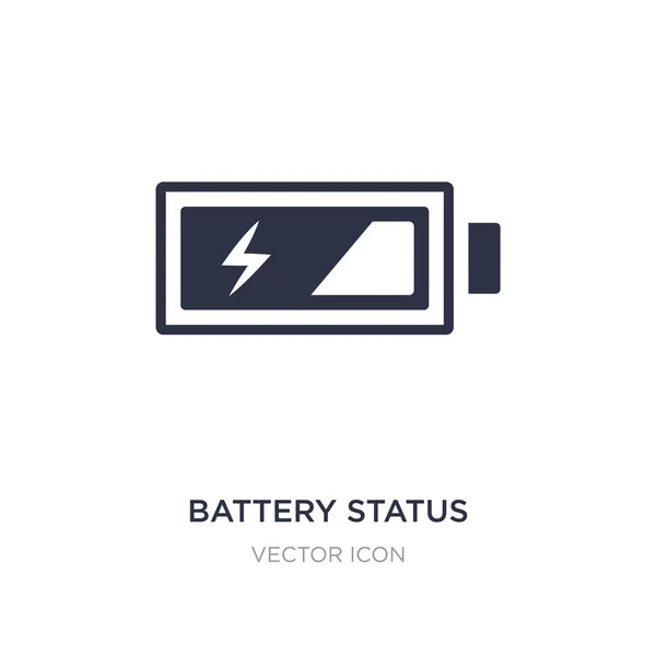 Ícone de status da bateria no fundo branco. Elemento simples illustra — Vetor de Stock