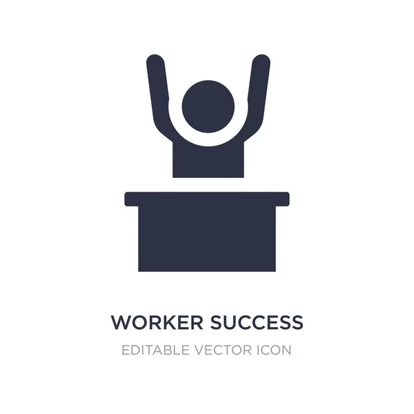 Ícone de sucesso trabalhador no fundo branco. Elemento simples illustra — Vetor de Stock