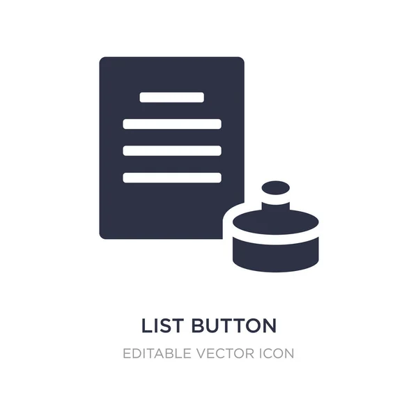 Icono del botón de lista sobre fondo blanco. Elemento simple ilustración — Vector de stock