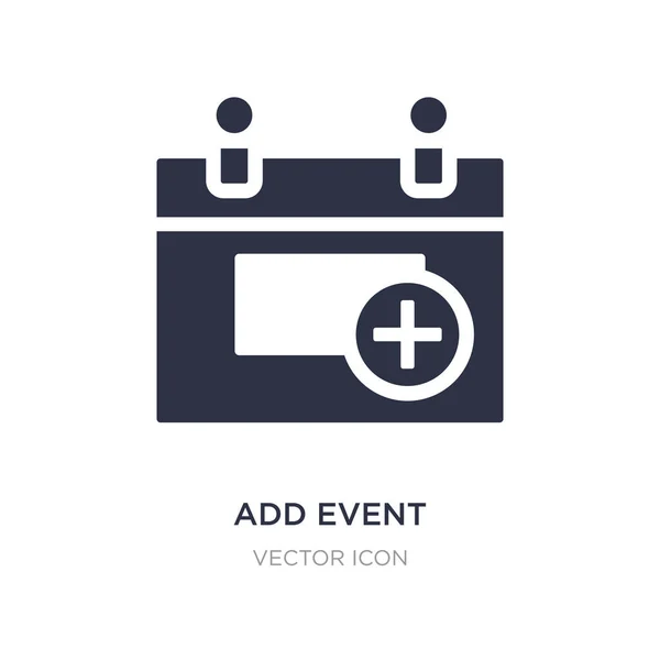Añadir icono de evento sobre fondo blanco. Elemento simple ilustración — Vector de stock