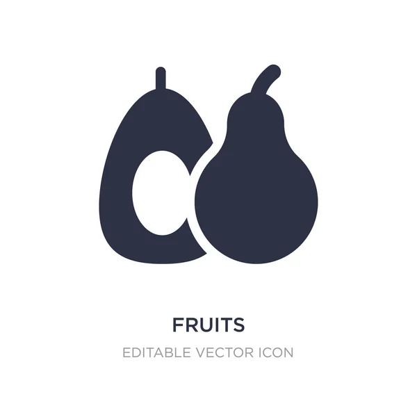 Früchte-Symbol auf weißem Hintergrund. einfaches Element Illustration hin und her — Stockvektor