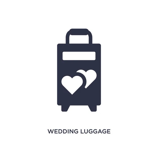 Ikona bagażu ślubnego na białym tle. Prosty element ilustr — Wektor stockowy