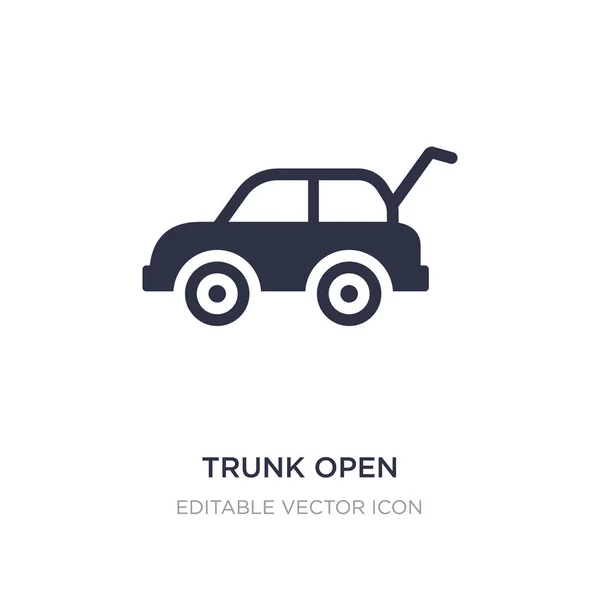 Trunk ícone aberto no fundo branco. Ilustração do elemento simples — Vetor de Stock