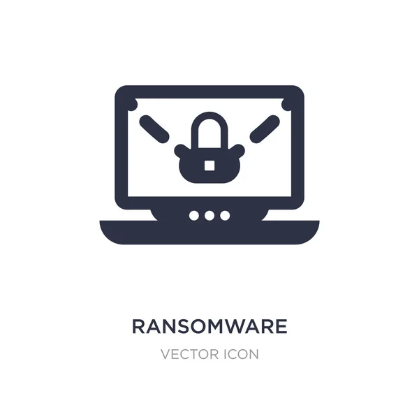Ransomware ikona na bílém pozadí. Jednoduchý prvek ilustrace — Stockový vektor
