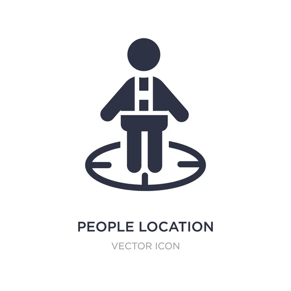 Ícone de localização de pessoas no fundo branco. Elemento simples illustr — Vetor de Stock