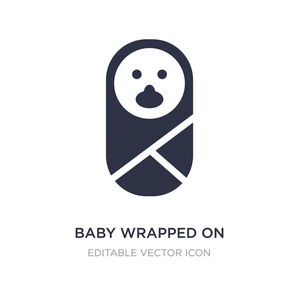 Baby gewickelt auf Windelkleidung Symbol auf weißem Hintergrund. simp — Stockvektor